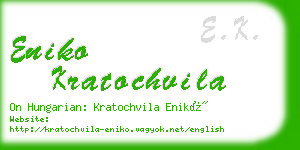 eniko kratochvila business card